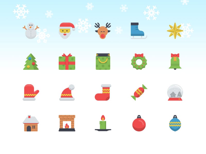 Christmas-Flatilicious-Icons-by-Zlatko-Najdenovski