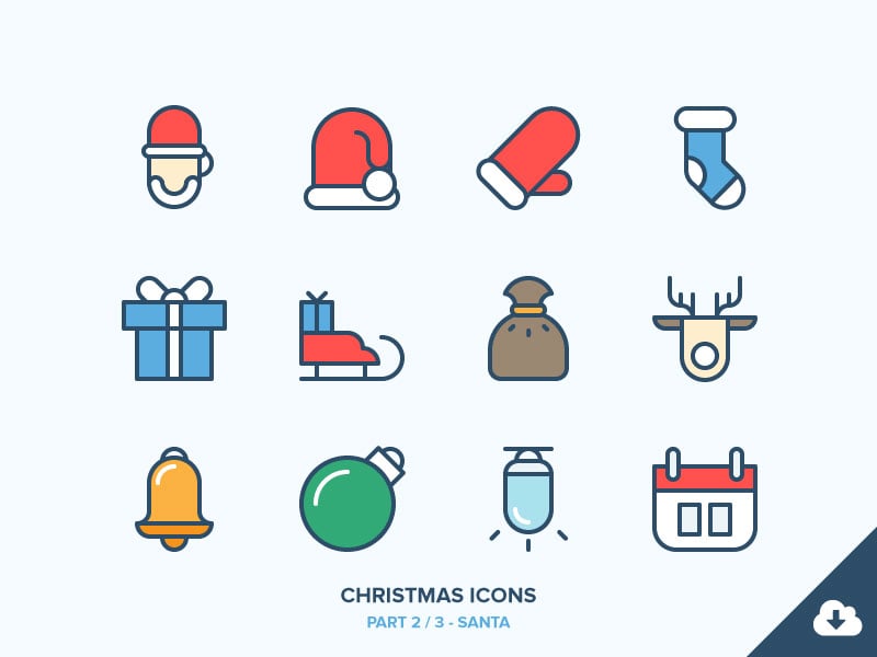 Christmas-Icons-Freebie-2-3-–-Santa-by-Benjamin-Bely