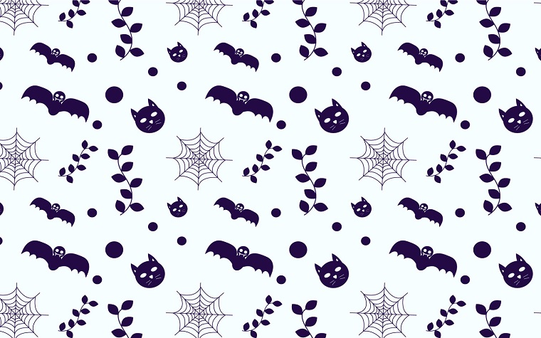 Diseño vectorial de patrones sin fisuras de Halloween.