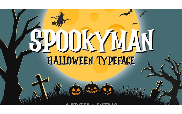 Spookyman Halloween Display Font.