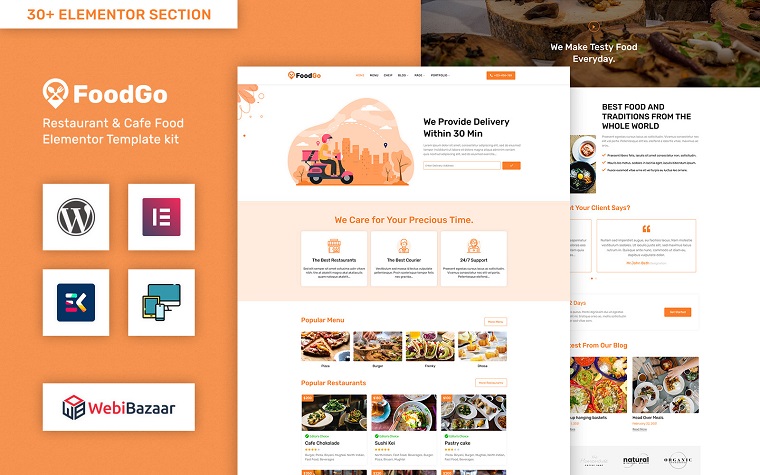 FoodGo - Tema WordPress de entrega de alimentos y abarrotes a empresas locales.