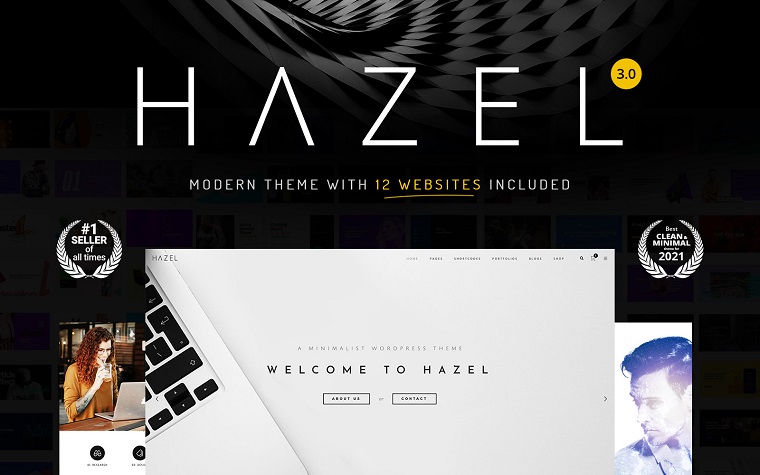 Hazel - Tema de WordPress multiusos minimalista y limpio.