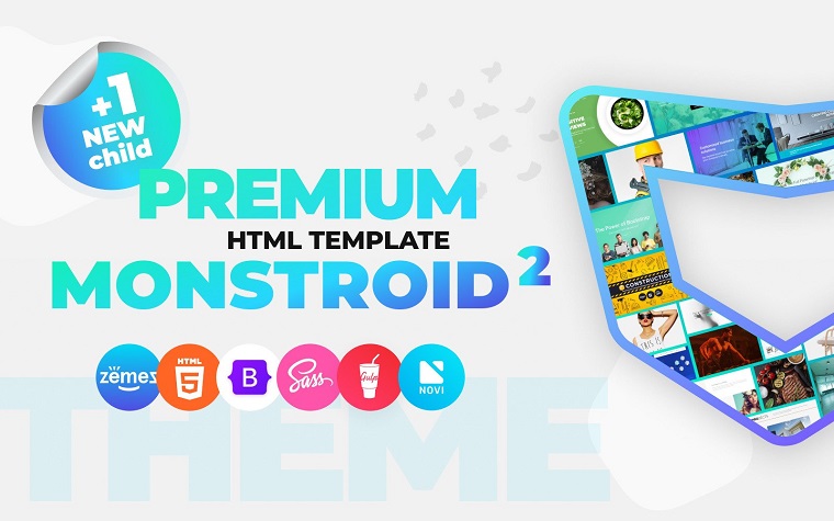 Monstroid2 - Plantilla de sitio web HTML5 premium multipropósito.