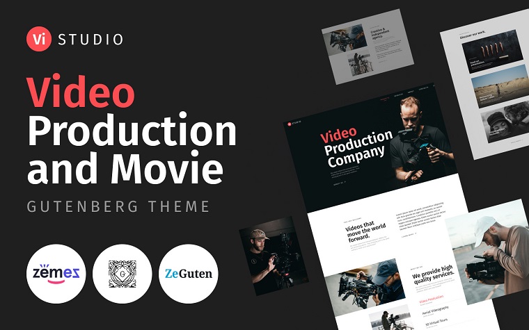 Vistudio - Tema de WordPress para producción de video y películas.