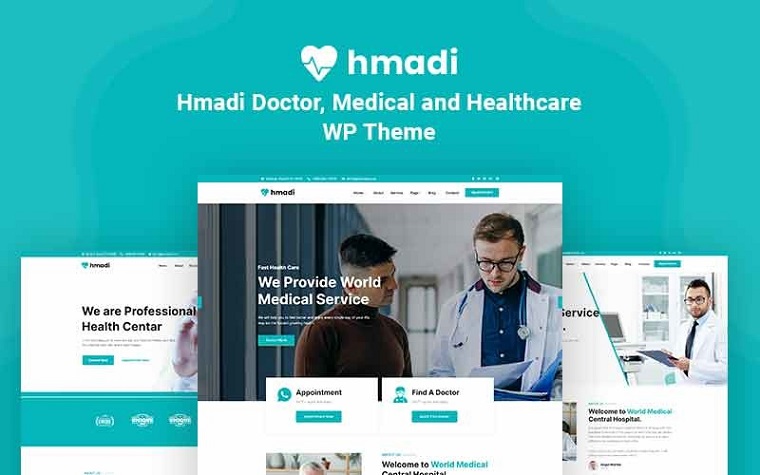 Hmadi - Tema de WordPress para médicos, médicos y sanitarios.