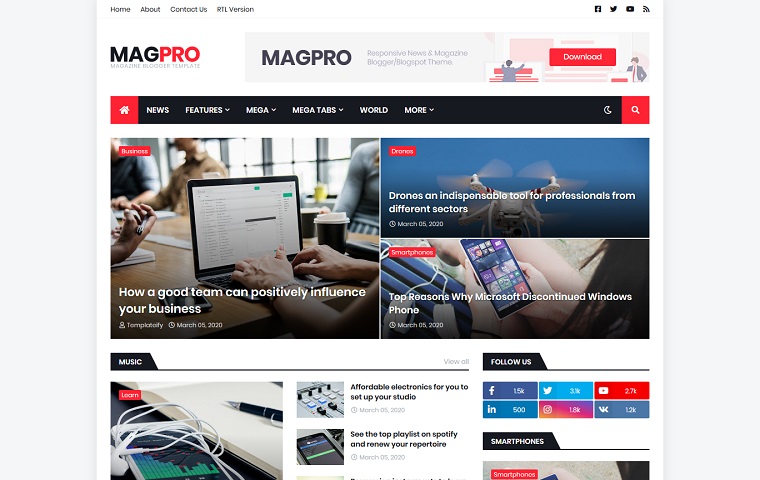 MagPro Blogger Template.