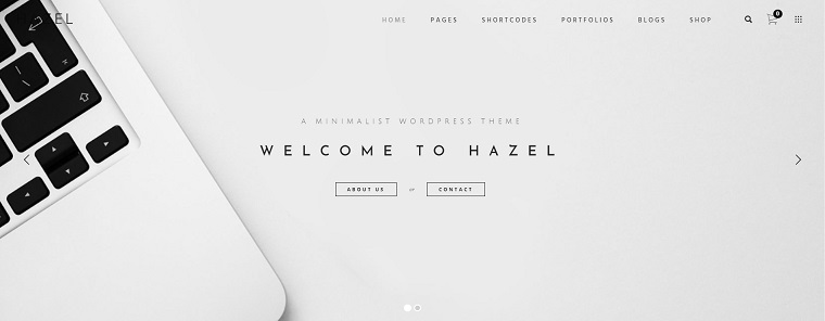 Hazel - tema wordpress minimale.