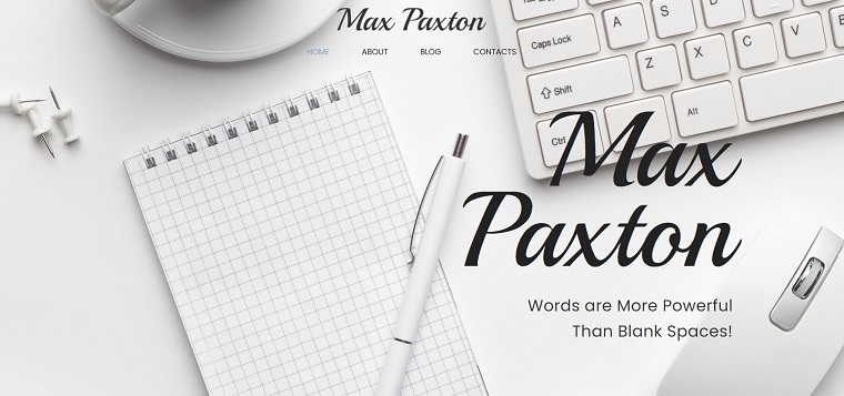 Max Paxton Lite - tema wordpress gratuito per gli scrittori.