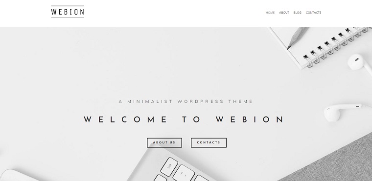 Webion lite - tema wordpress gratis per scrittori.