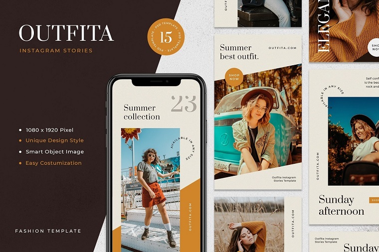 Outfita - шаблон Fashion Instagram Stories.