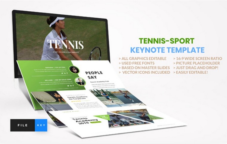 Tennis Keynote шаблоны