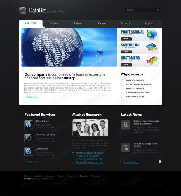 globe web template - DataBiz