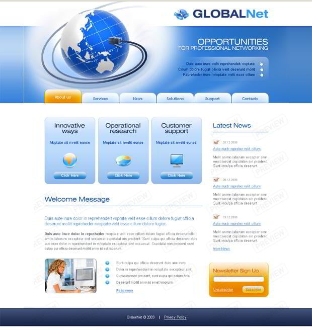 globe web design - GlobalNet