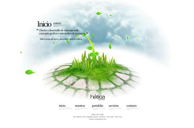 flash design with green motifs - Hatica.com