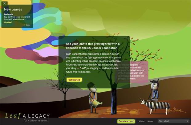 eco friendly flash web design - Leafalegacy.ca