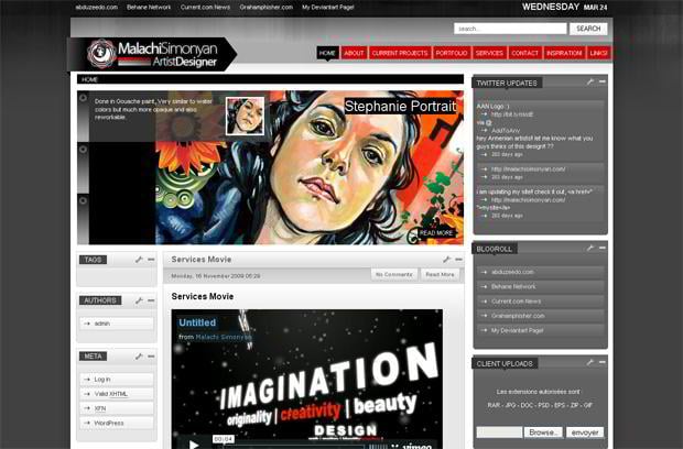 video blog design wordpress - Malachisimonyan.com