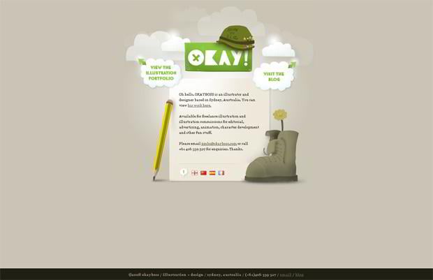 flash website design with eco motifs - Okayboss.com