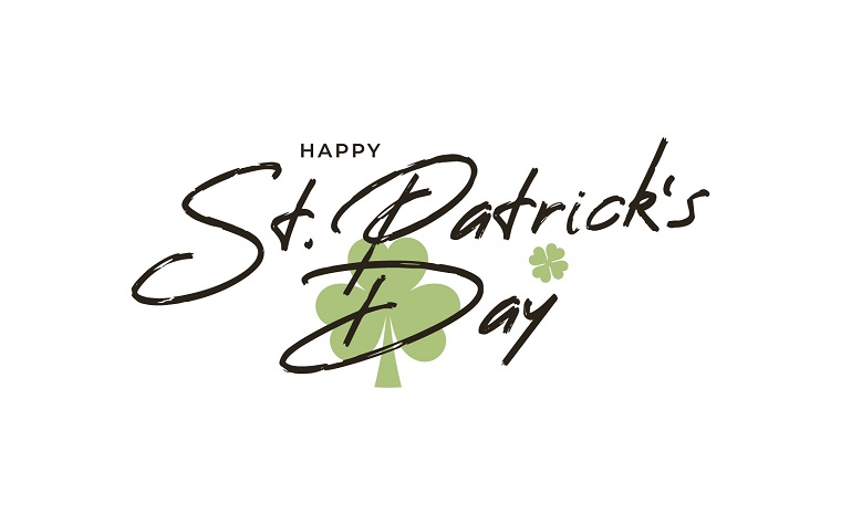 Patrick Day Brush Lettering. Corporate Identity Template.