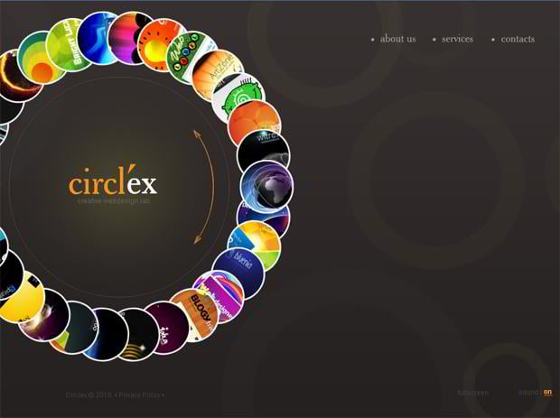 circular web designs