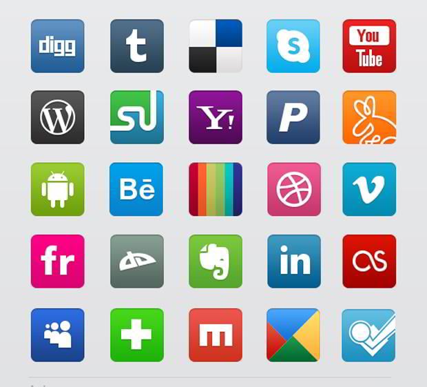 free social networking icons set