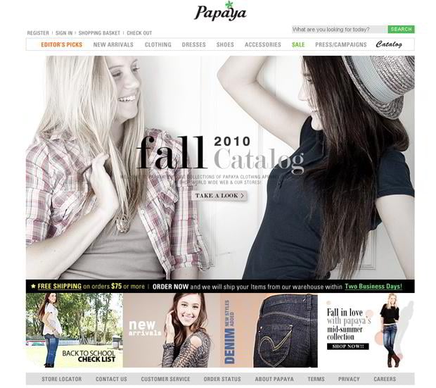 apparel web design