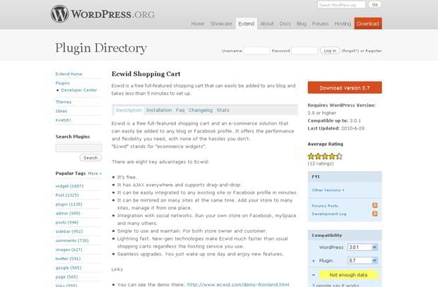 wordpress shopping cart plugins