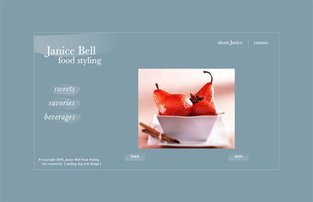 food photography web designs