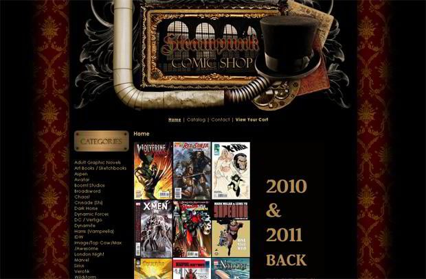 steampunk website designs