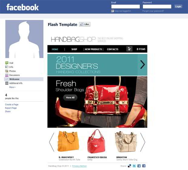 ecommerce facebook template