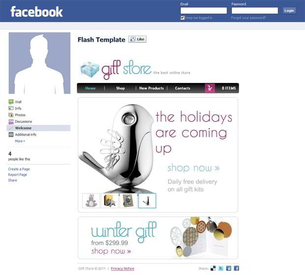 facebook ecommerce template