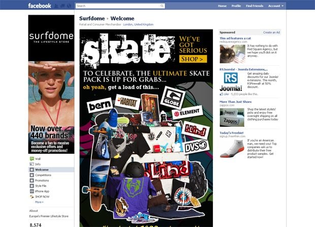 facebook store design showcase