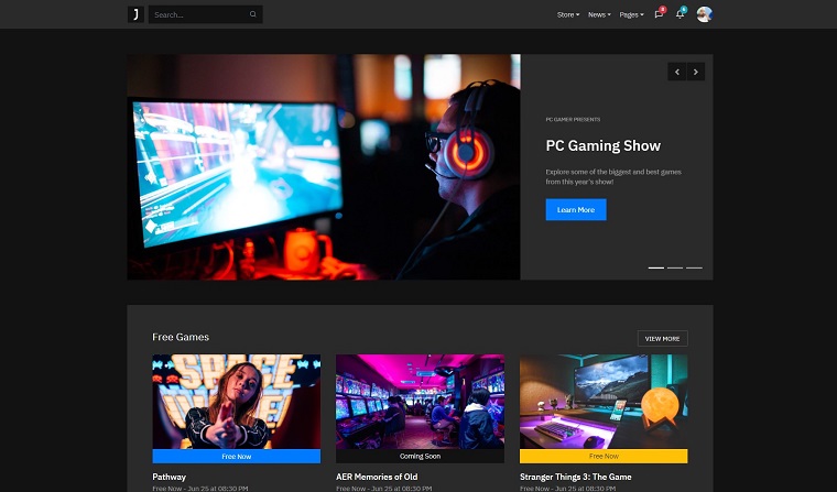 Joxdo - ESports, Online Game and Gaming Store HTML Website Template.