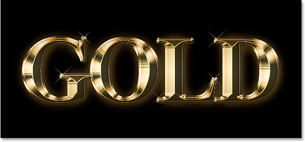 gold text effect photoshop