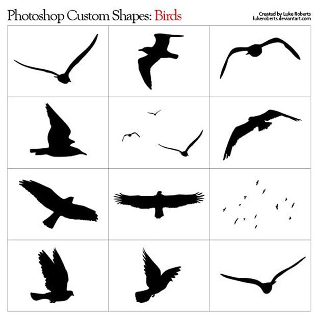 download a bird shape photoshop