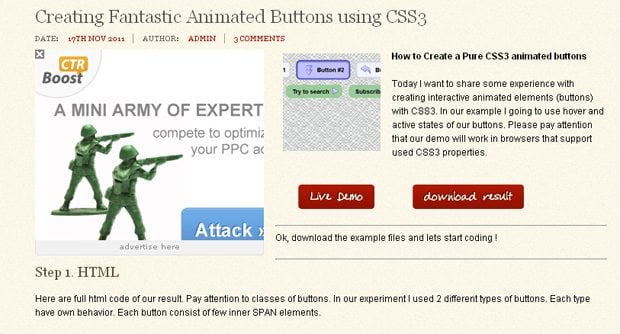 Fantastic Animated Buttons