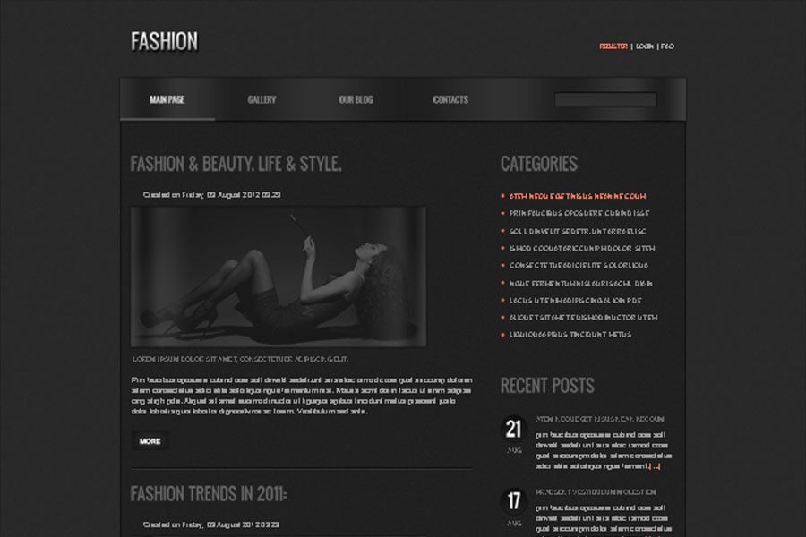 Joomla Fashion Template Free