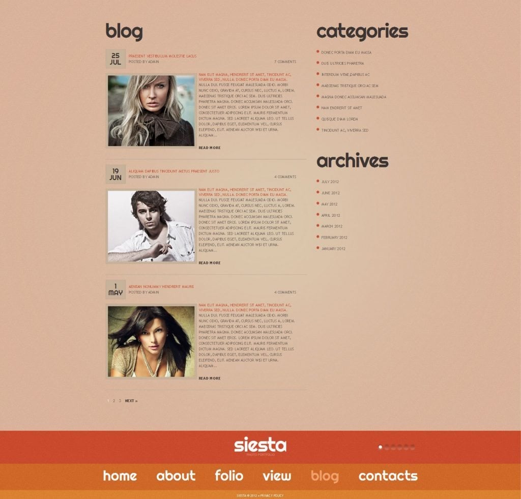 f-pattern website layout