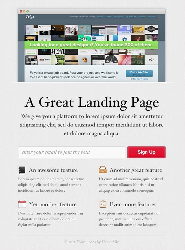 free landing page