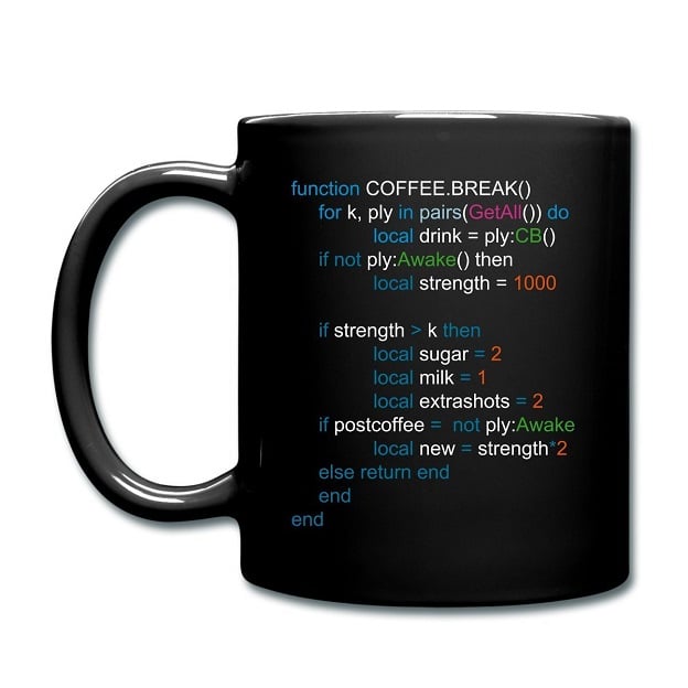 coffee mugs for web developers
