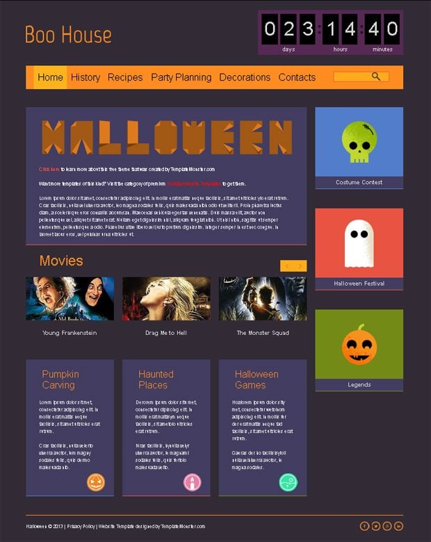 Halloween Free HTML5 Theme