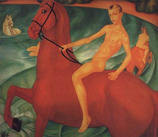 Kuzma Petrov Vodkin Bathing the Red Horse