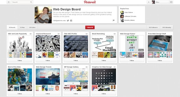 web design pinterest boards 16