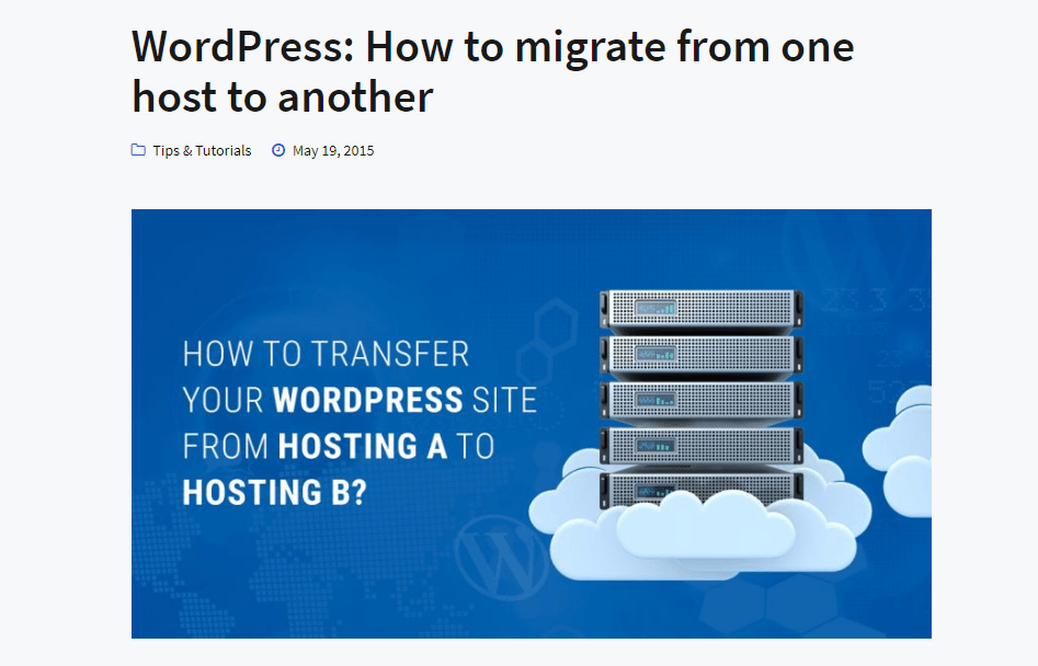 migration WordPress