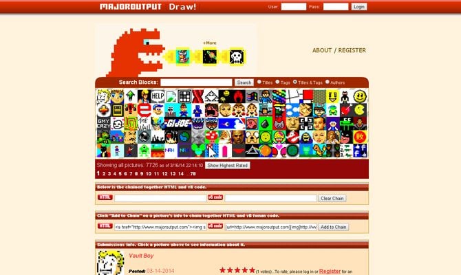 pixel art web design