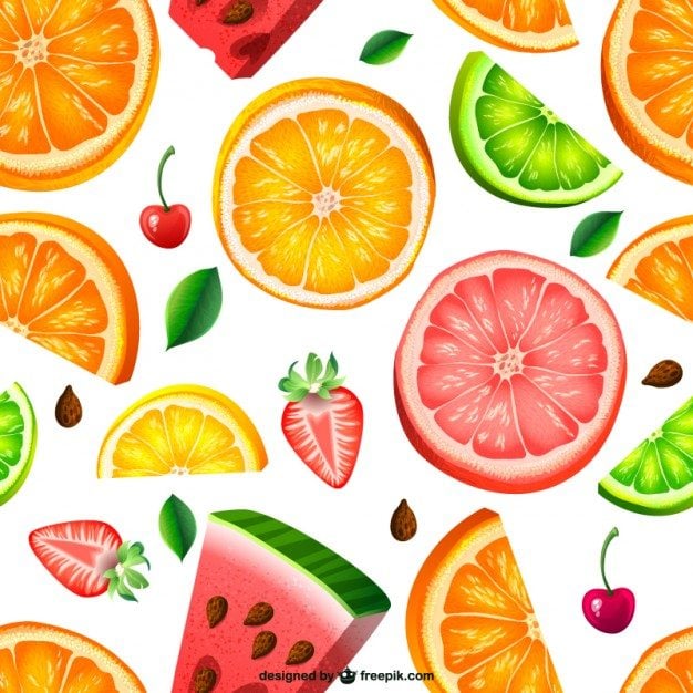 Seamless fruit pattern 