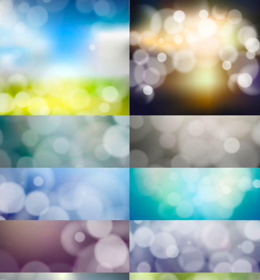 Set of Blurred Backgrounds Pattern