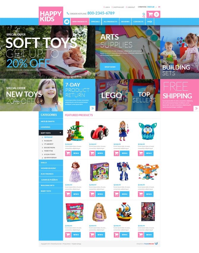 Toy Store Free ZenCart Template
