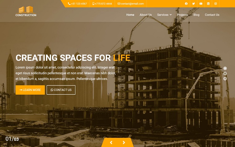 Construction - Joomla 4 Template With Prebuilt Websites.