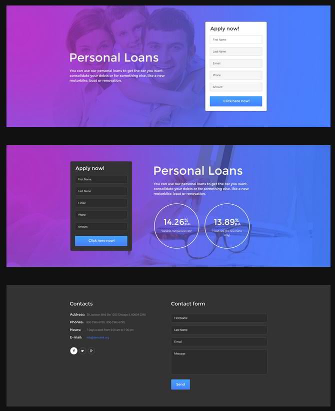 drag-and-drop landing pages