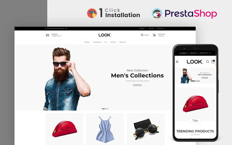 Look Fashion Store PrestaShop Theme.